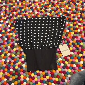 Black and White Polka Dot Top